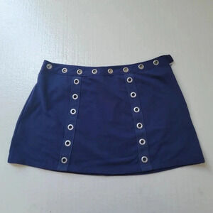 Anne Cole Collection Women Blue Navy Casual Mini Skirt sz 10